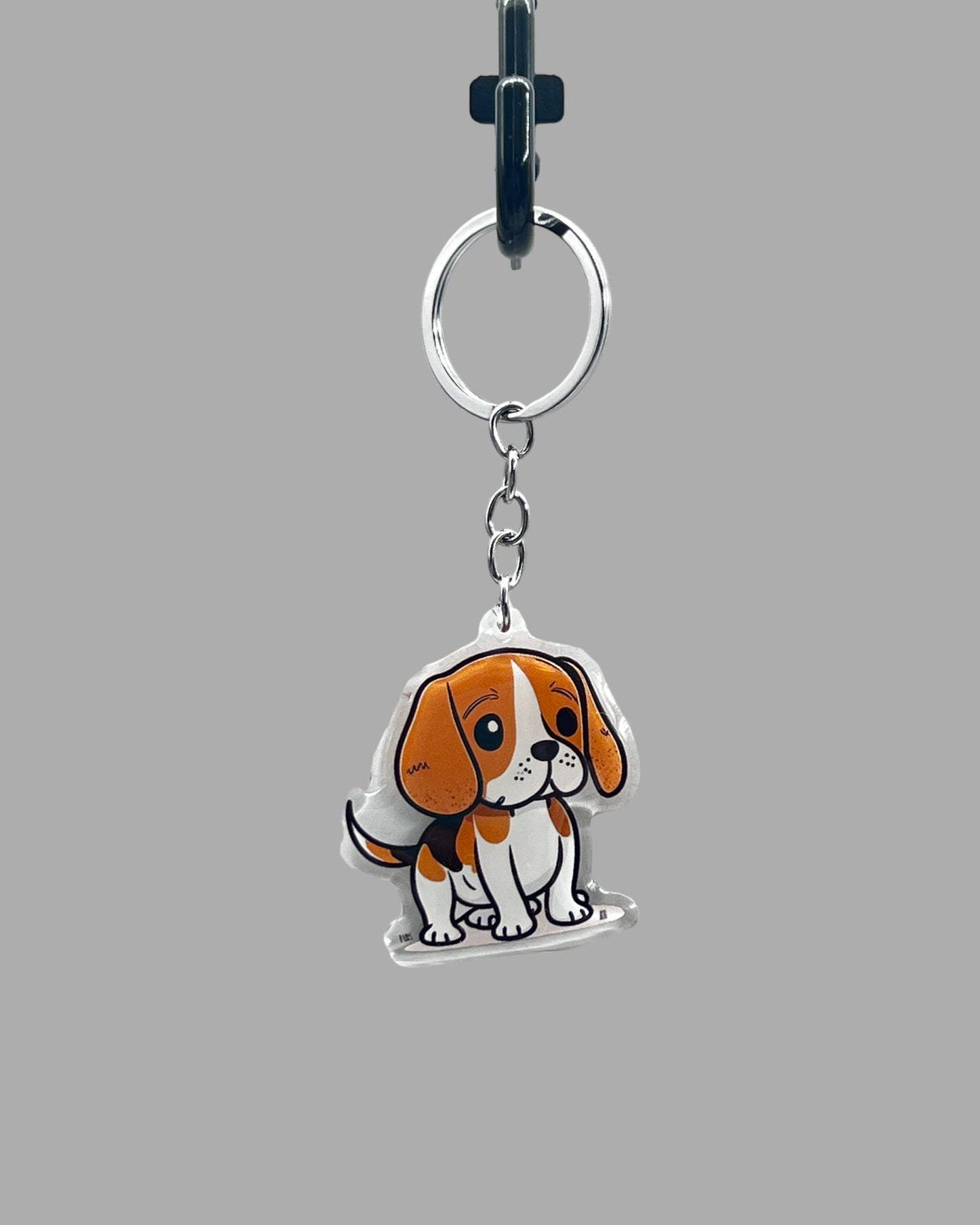 Beagle Dog Acrylic keychain Cute kawaii memorial ornament, pet portrait charm gift  backpack photo fob, dad car décor, first day of school