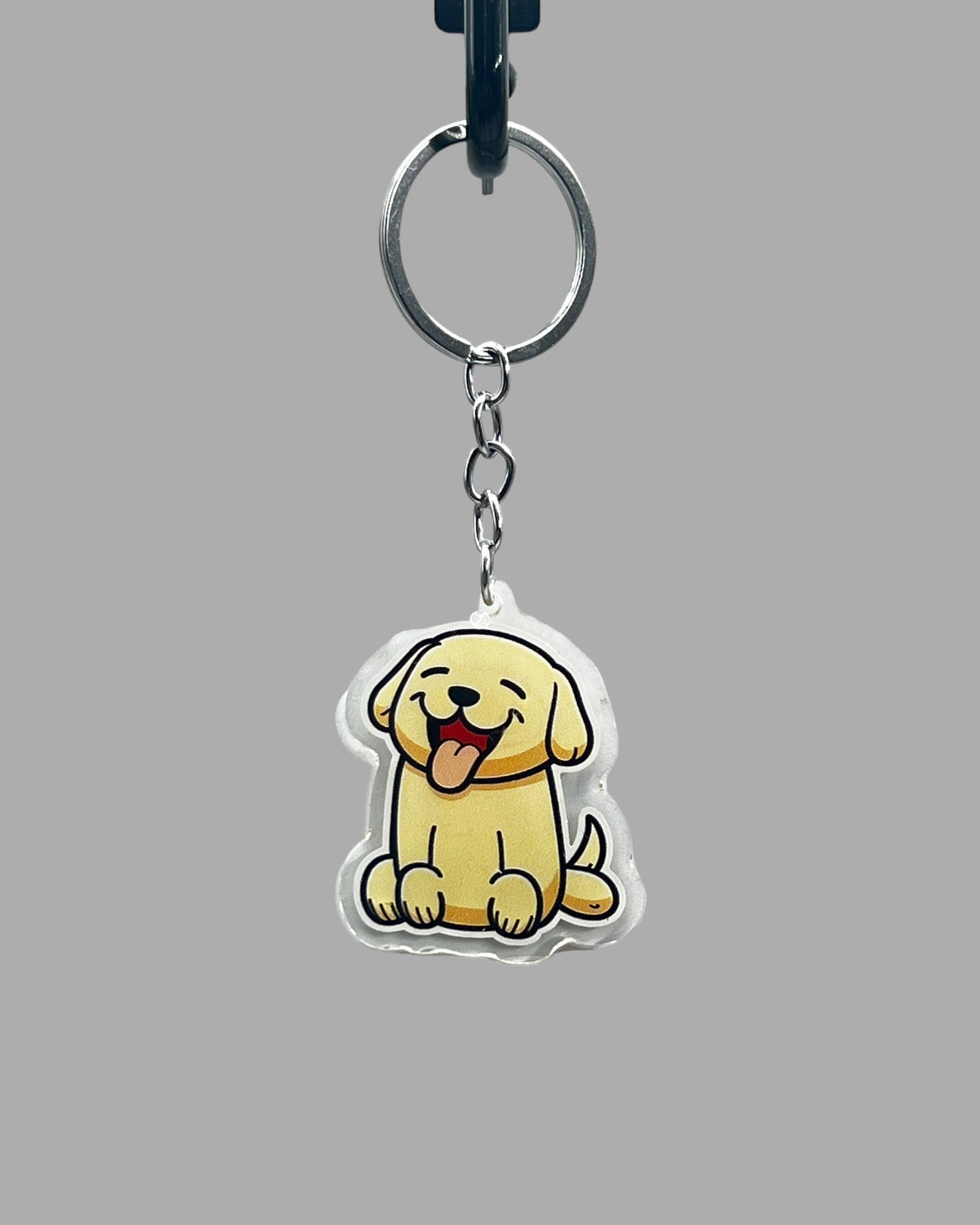 Golden Labrador Dog Acrylic keychain, Cute kawaii memorial ornament, pet portrait charm gift, backpack photo fob, dad car décor, dog mom gift