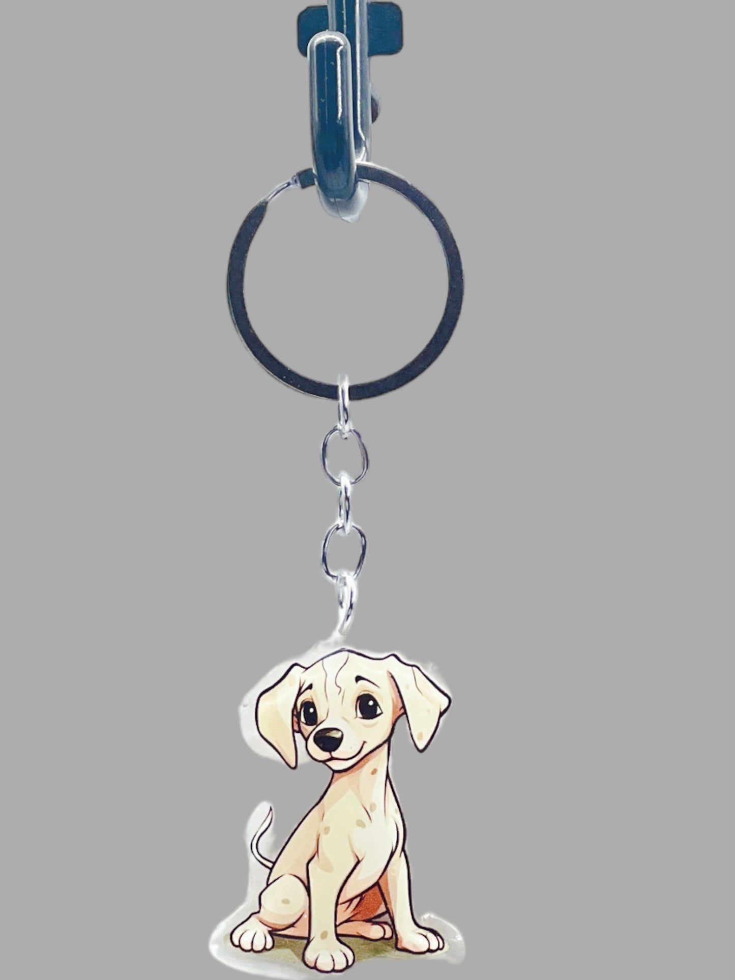 Golden Labrador Dog Acrylic keychain, Cute kawaii memorial ornament, pet portrait charm gift, backpack photo fob, dad car décor, dog mom gift