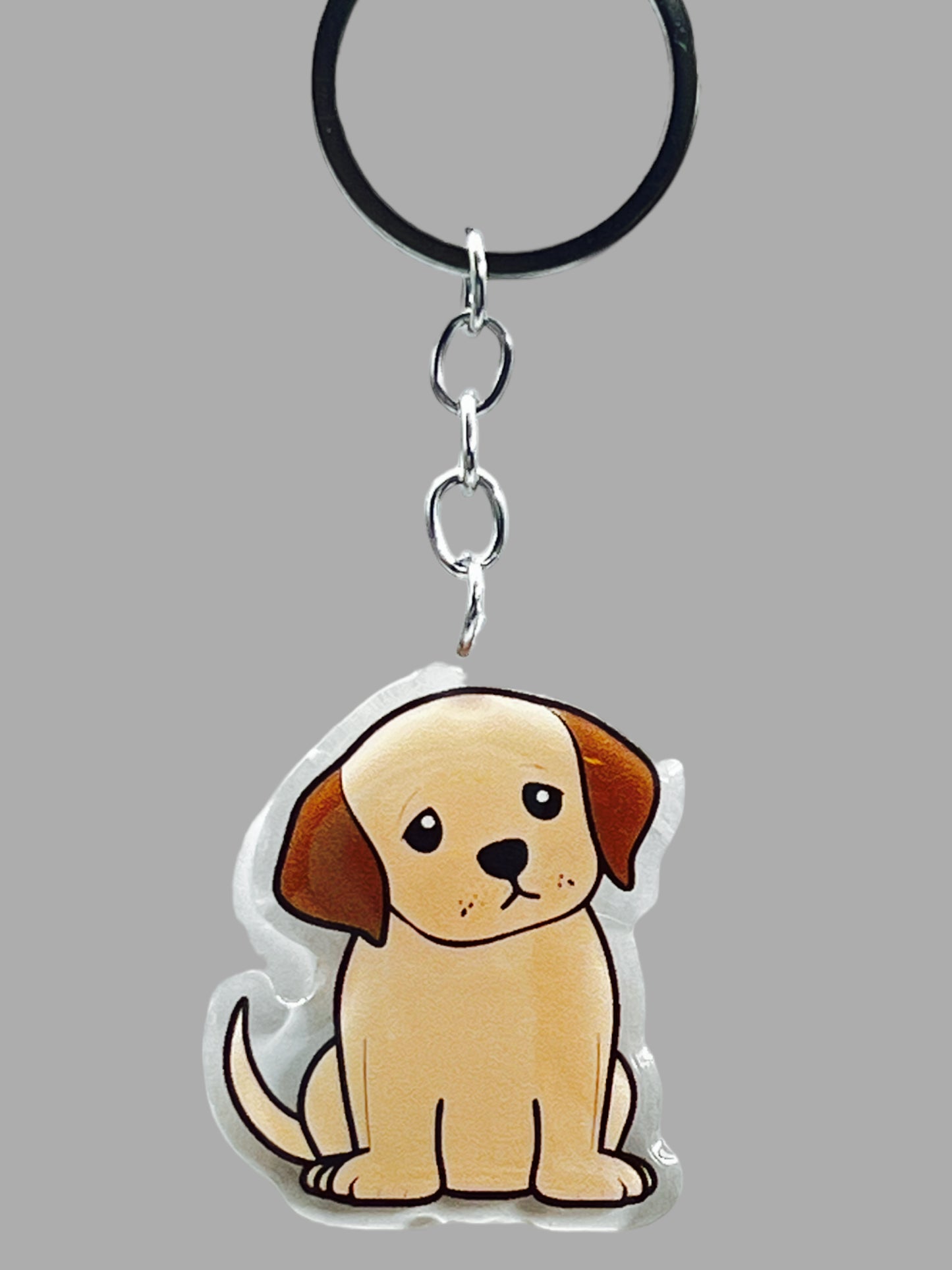 Doberman Pinscher Dog Acrylic Keychain Cute kawaii memorial ornament, pet portrait charm gift  backpack photo fob, dad car décor, dog mom gift