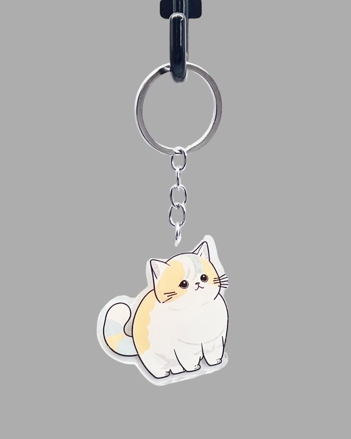 Persian Cat Acrylic Keychain, Cute kawaii memorial ornament, pet portrait charm, backpack fob, dad car décor, stocking stuffer, birthday gift