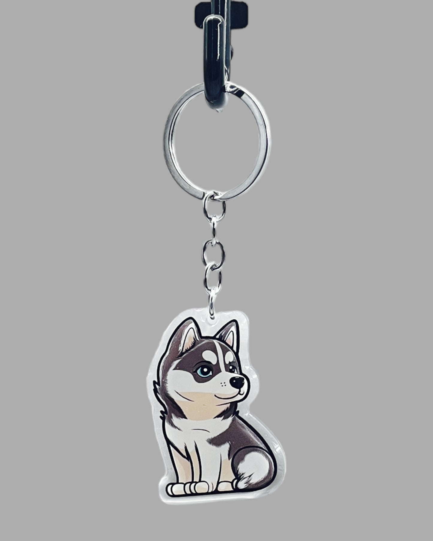 Dog  Acrylic Keychain Cute kawaii memorial ornament, pet portrait charm gift  backpack photo fob, dad car décor, dog mom gift