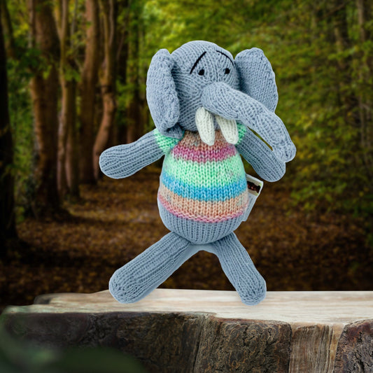 Jumbo Elephant Handmade Crochet stuffed Doll for Montessori Play, Nursery Decor, and Baby Shower Gifts . Granddaughter, niece, nephew & grandson