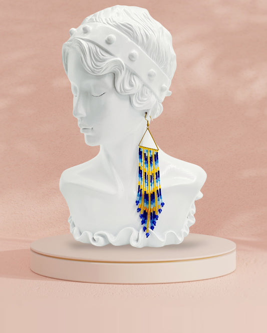 Handcrafted Beaded Fringe Earrings: Drop Dangle Style, Ideal for Summer, Weddings, and Special Gifts for Bridesmaids, Best Friends, and mothers