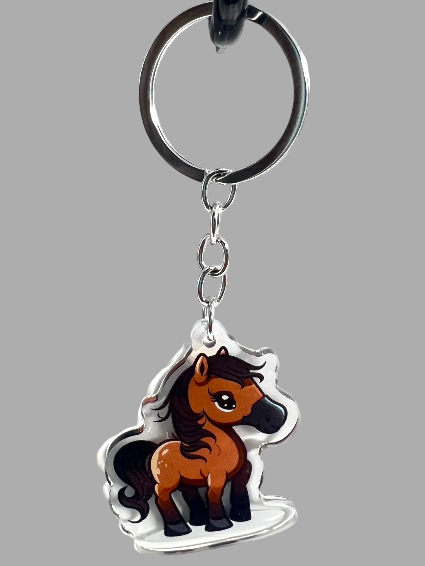 Horse Acrylic Keychain, Cute kawaii memorial ornament, pet portrait charm gift  backpack Horse Acrylic Keychain, Farm Animal Cute kawaii memorial ornament, pet portrait charm gift  backpack fob, dad car décor, first day of school gift