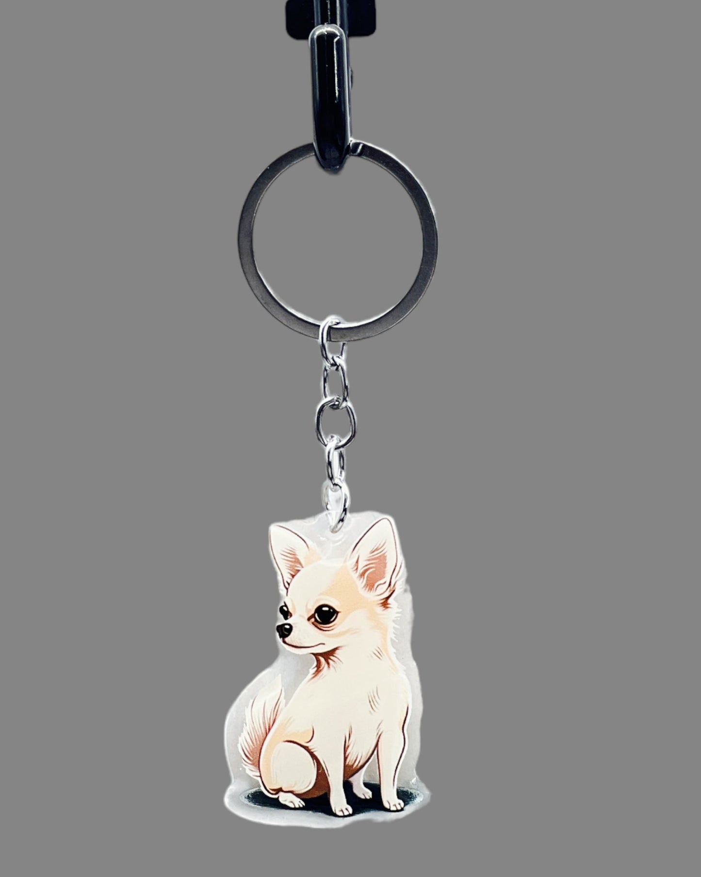 French Bulldog Dog Acrylic Keychain Cute kawaii memorial ornament, pet portrait charm gift  backpack photo fob, dad car décor, dog mom gift