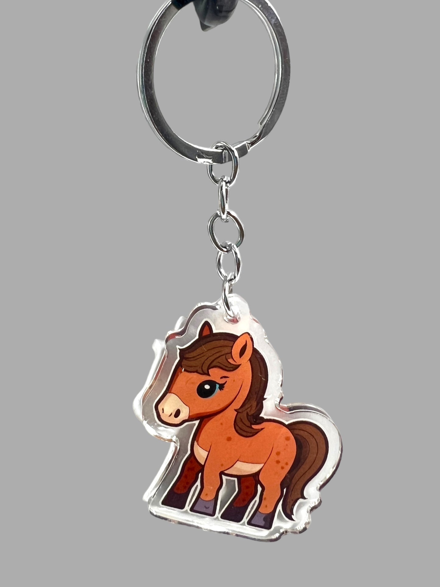 Horse Acrylic Keychain, Cute kawaii memorial ornament, pet portrait charm gift  backpack Horse Acrylic Keychain, Farm Animal Cute kawaii memorial ornament, pet portrait charm gift  backpack fob, dad car décor, first day of school gift