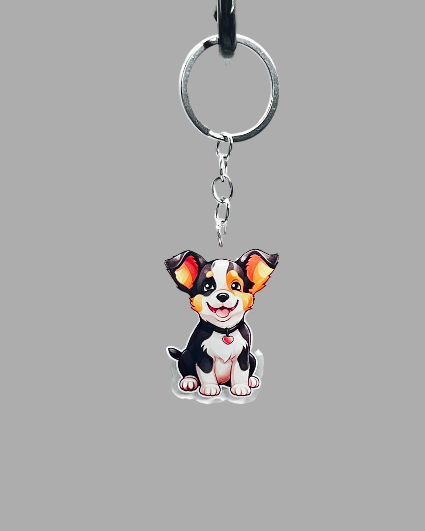 Corgi Dog Acrylic Keychain Cute kawaii memorial ornament, pet portrait charm gift  backpack photo fob, dad car décor, dog mom gift