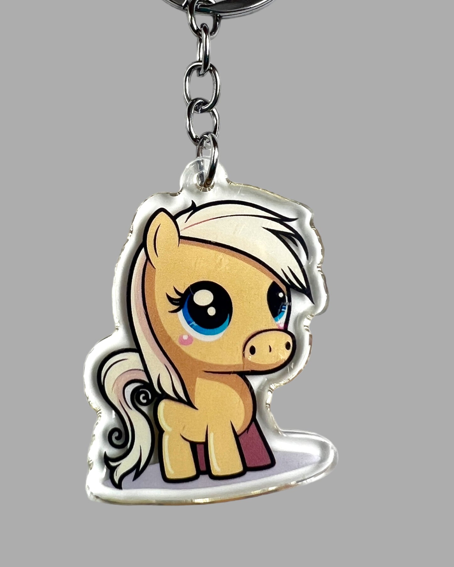 Horse Acrylic Keychain, Cute kawaii memorial ornament, pet portrait charm gift  backpack Horse Acrylic Keychain, Farm Animal Cute kawaii memorial ornament, pet portrait charm gift  backpack fob, dad car décor, first day of school gift