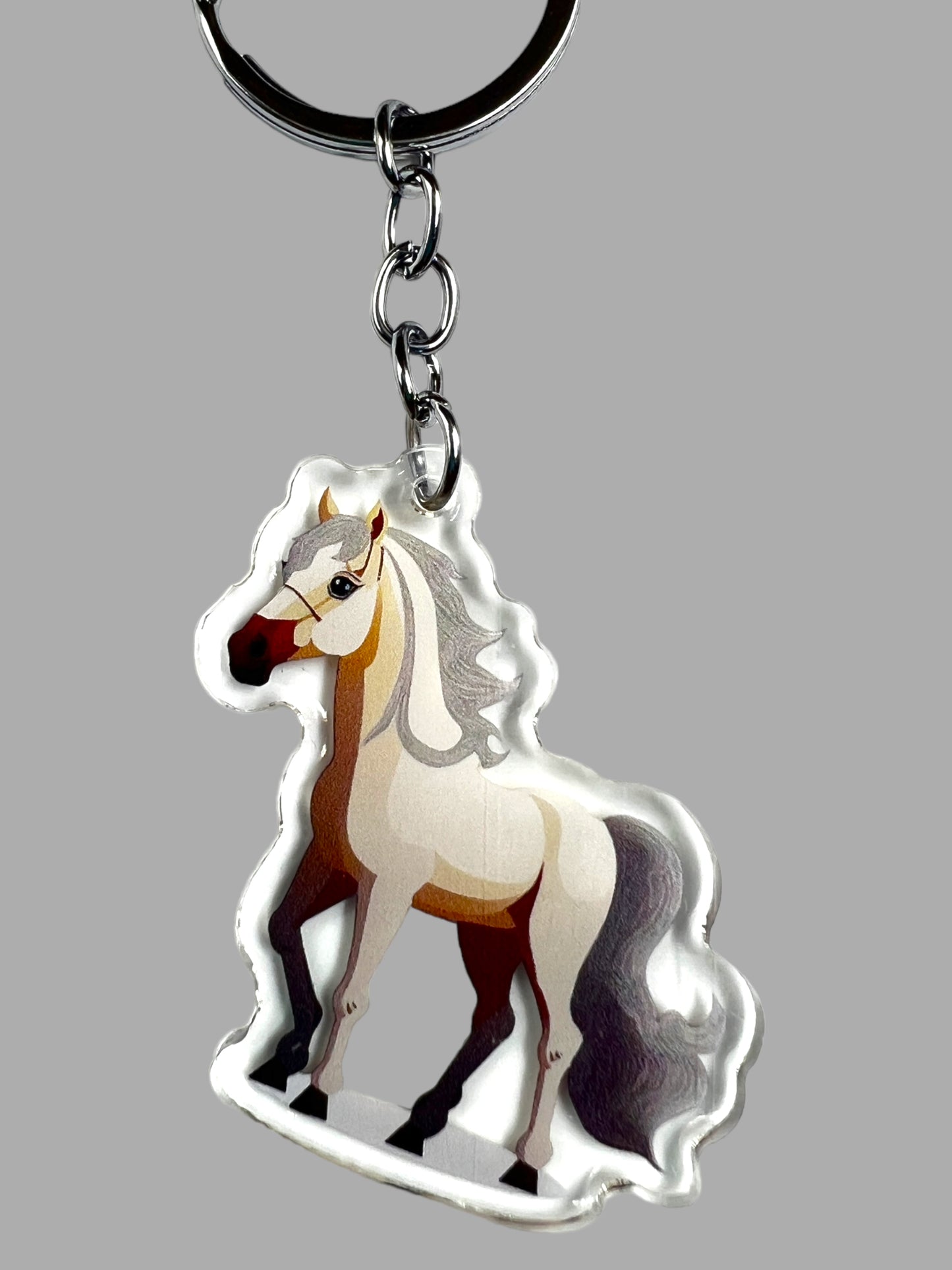 Horse Acrylic Keychain, Cute kawaii memorial ornament, pet portrait charm gift  backpack Horse Acrylic Keychain, Farm Animal Cute kawaii memorial ornament, pet portrait charm gift  backpack fob, dad car décor, first day of school gift