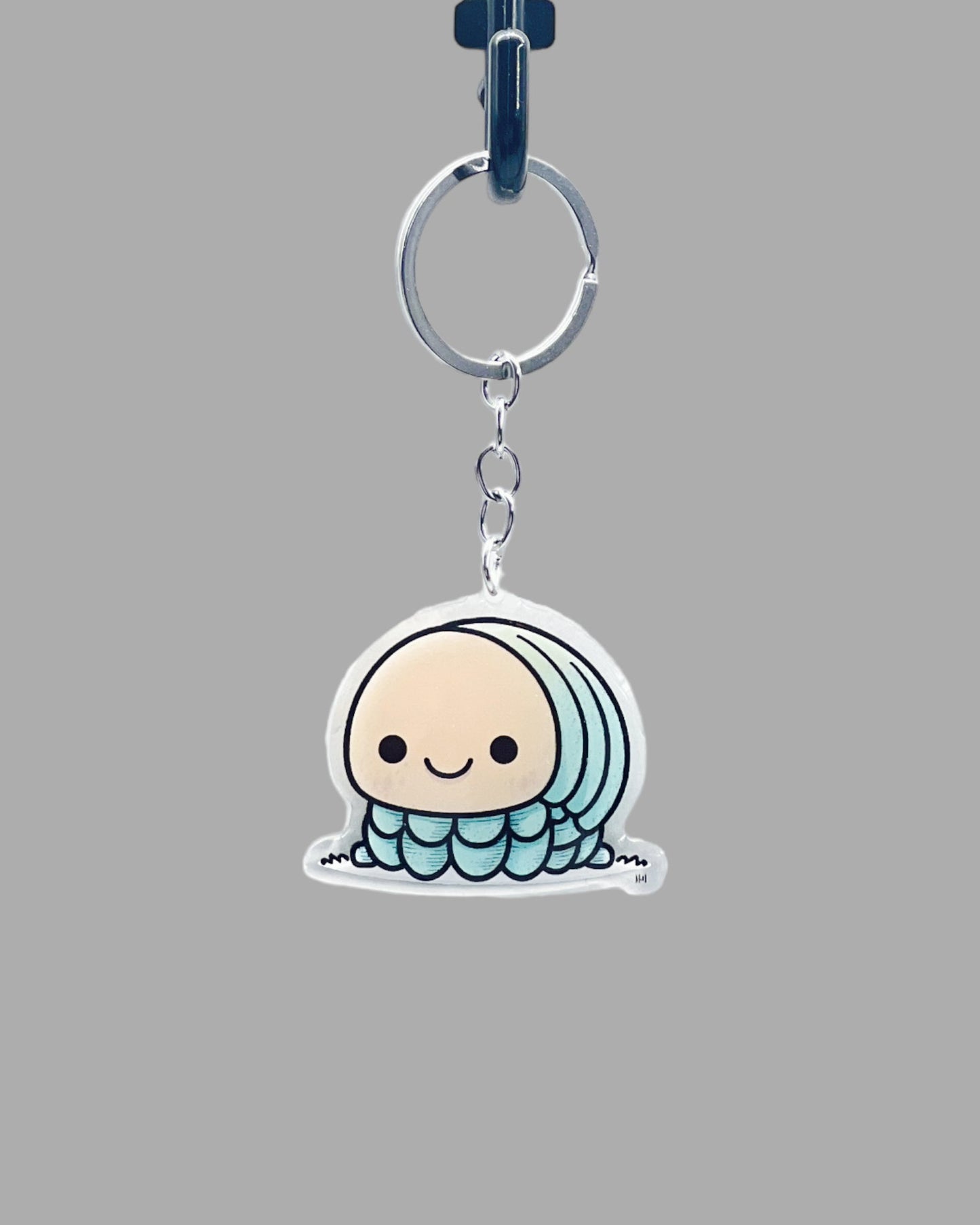 Isopod Wildlife Acrylic keychain, Cute kawaii memorial ornament, pet portrait charm gift  backpack fob, dad car décor, first day of school gift