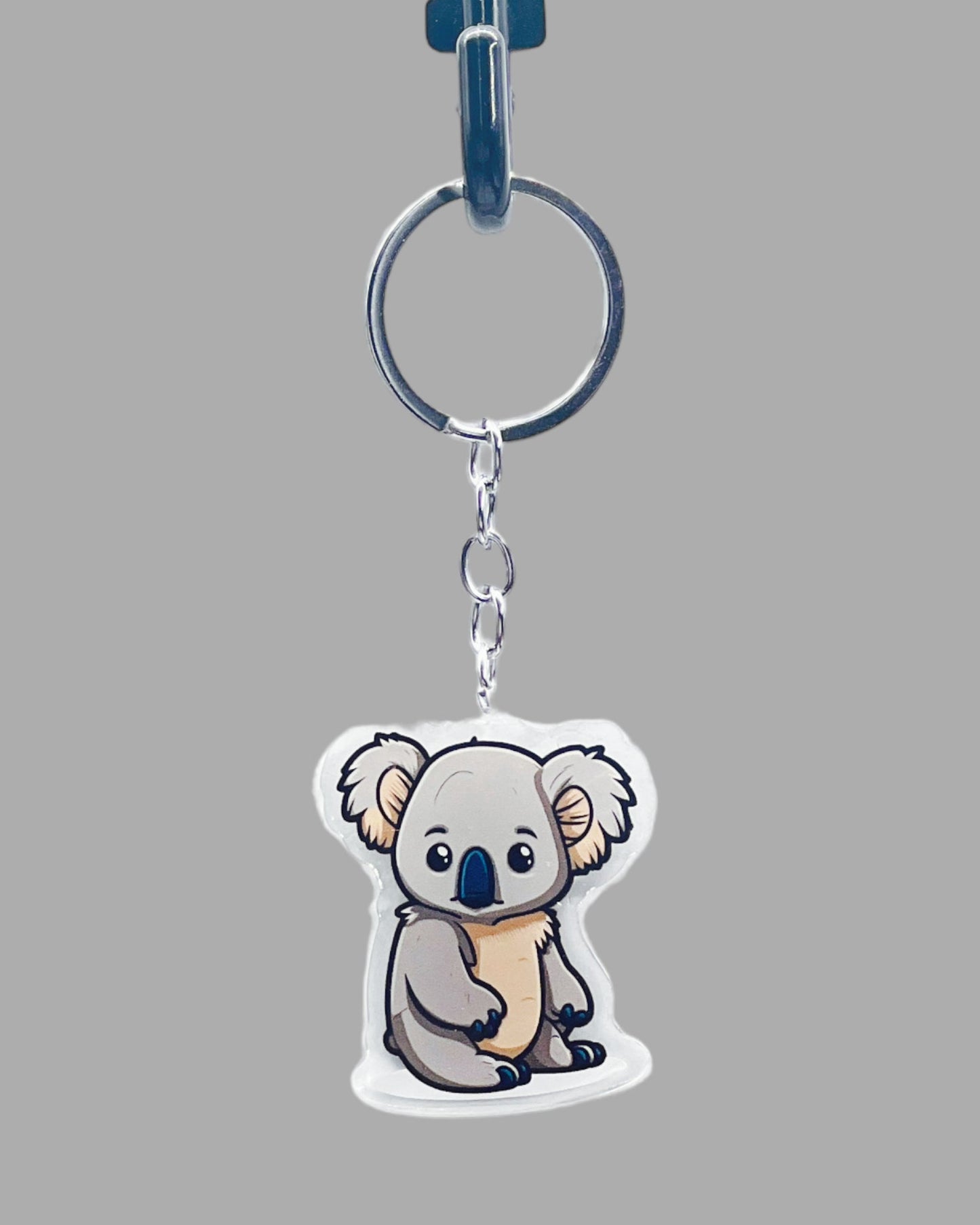 Panda Bear Acrylic Keychain, Wildlife Cute kawaii memorial ornament, pet portrait charm gift backpack fob, dad car décor, first day of school gift