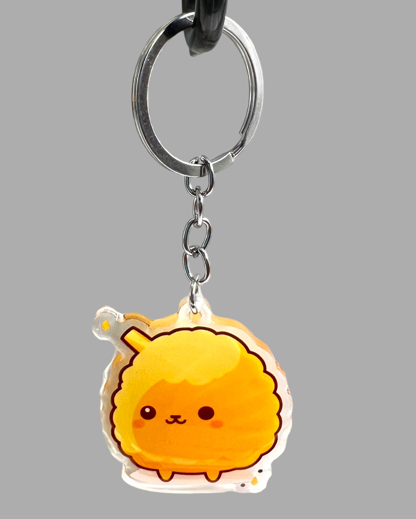 Kawaii illama farm animal Acrylic Keychain, Cute kawaii memorial ornament, pet portrait charm gift  backpack fob, dad car décor, first day of school gift