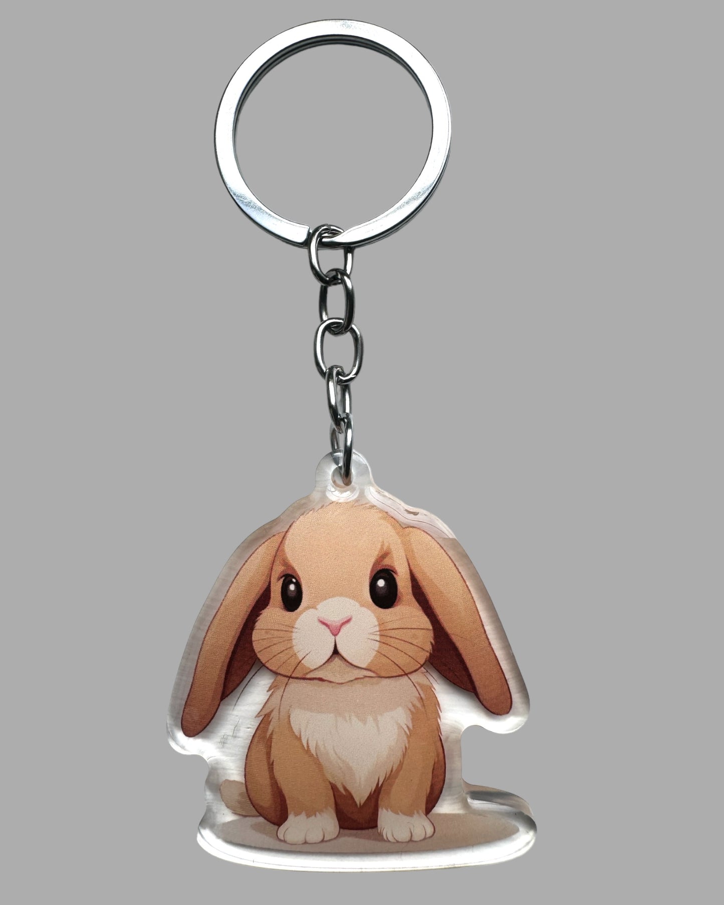 Bunny farm animal acrylic keychain