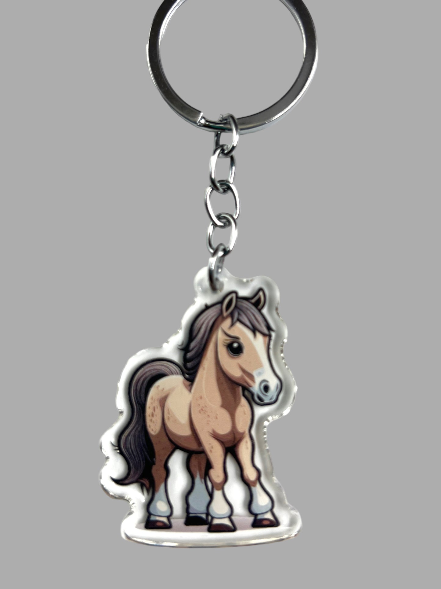 Horse Acrylic Keychain, Cute kawaii memorial ornament, pet portrait charm gift  backpack Horse Acrylic Keychain, Farm Animal Cute kawaii memorial ornament, pet portrait charm gift  backpack fob, dad car décor, first day of school gift