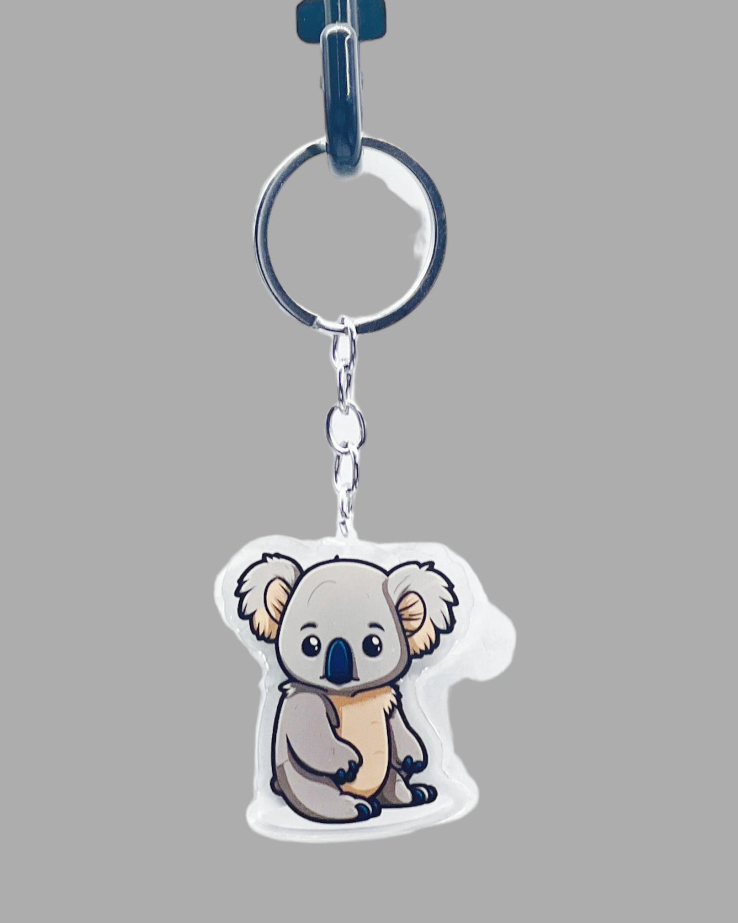 Panda Bear Acrylic Keychain, Wildlife Cute kawaii memorial ornament, pet portrait charm gift backpack fob, dad car décor, first day of school gift