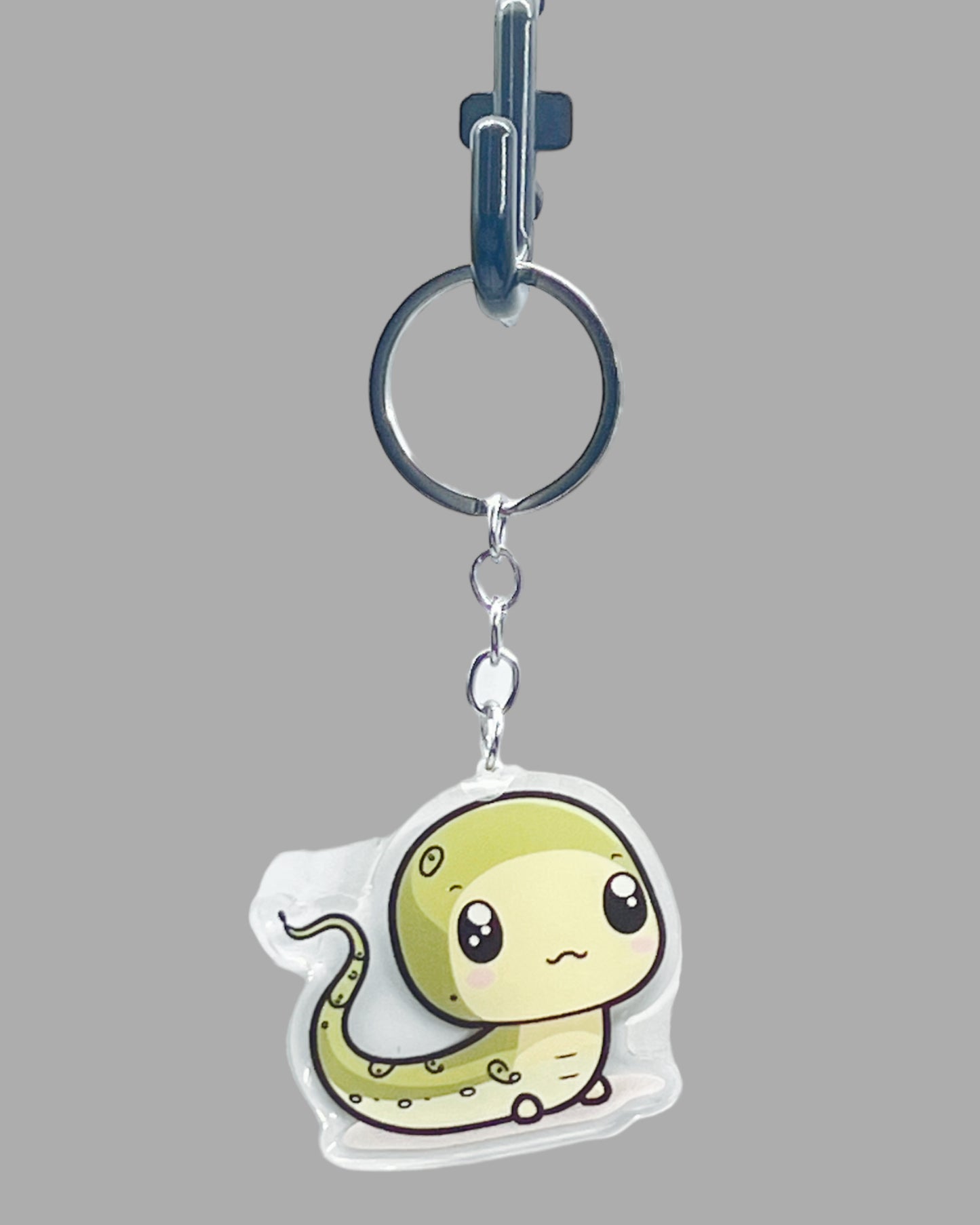 Salamander Acrylic keychain, Wildlife Cute kawaii memorial ornament, pet portrait charm, backpack fob, dad car décor, stocking stuffer, birthday gift