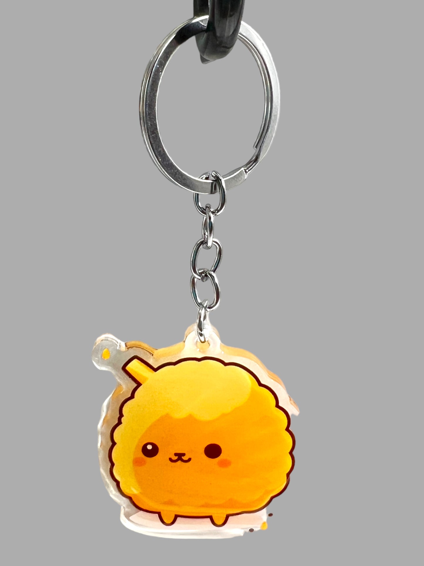 Kawaii illama farm animal Acrylic Keychain, Cute kawaii memorial ornament, pet portrait charm gift  backpack fob, dad car décor, first day of school gift