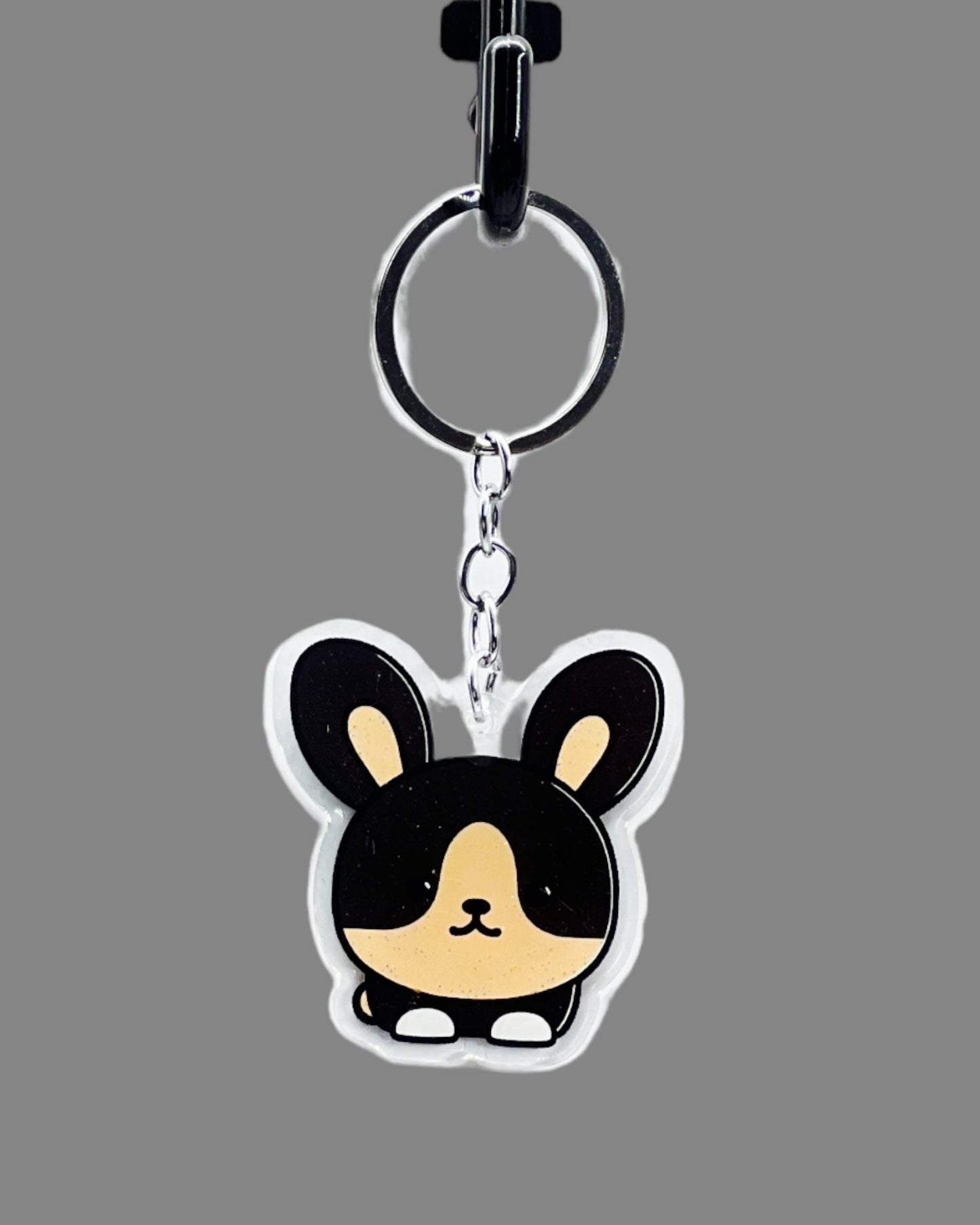 German Shepherd Dog Acrylic Keychain, Cute kawaii memorial ornament, pet portrait charm gift  backpack photo fob, dad car décor, dog mom gift