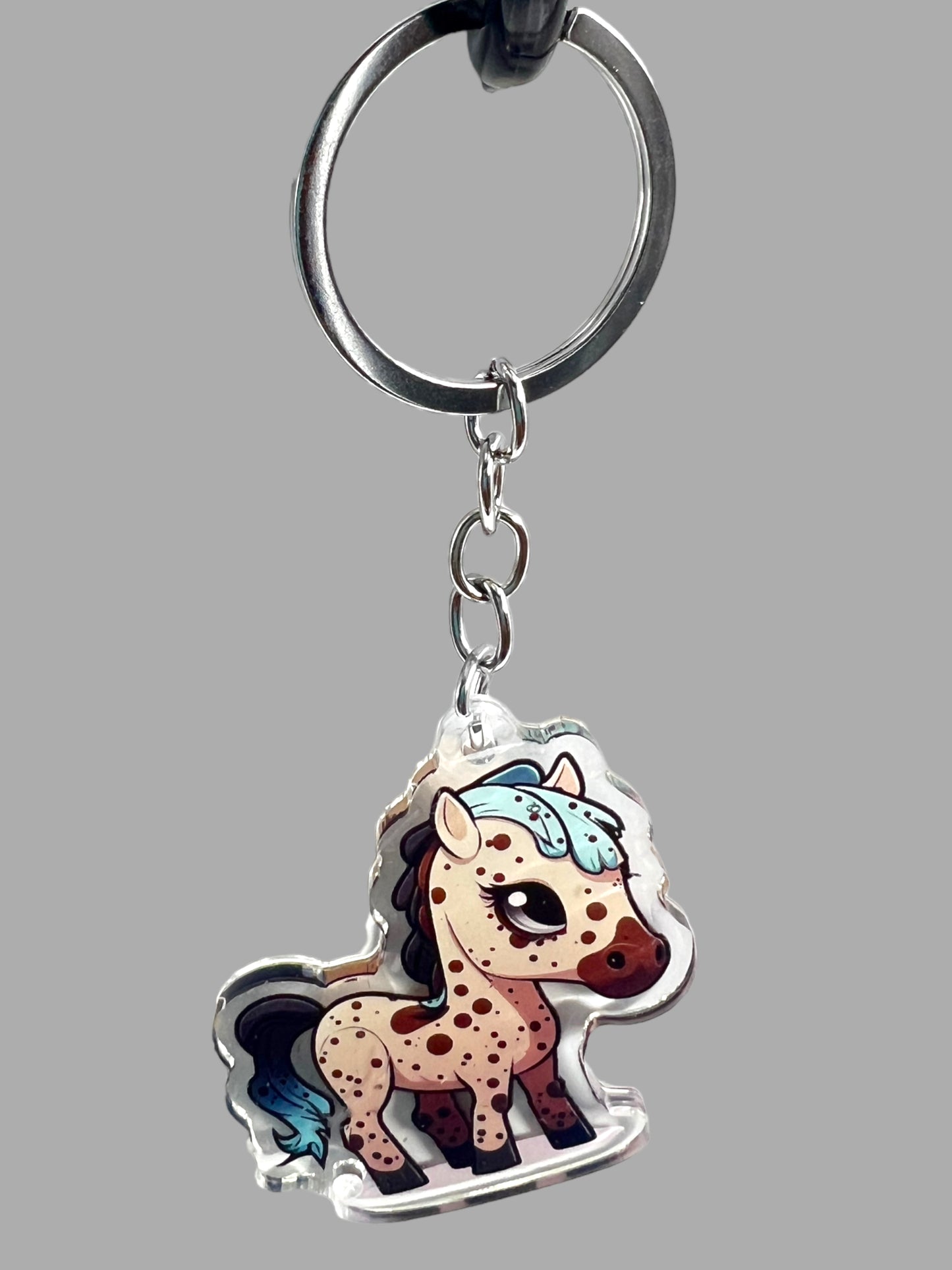 Horse Acrylic Keychain, Cute kawaii memorial ornament, pet portrait charm gift  backpack Horse Acrylic Keychain, Farm Animal Cute kawaii memorial ornament, pet portrait charm gift  backpack fob, dad car décor, first day of school gift