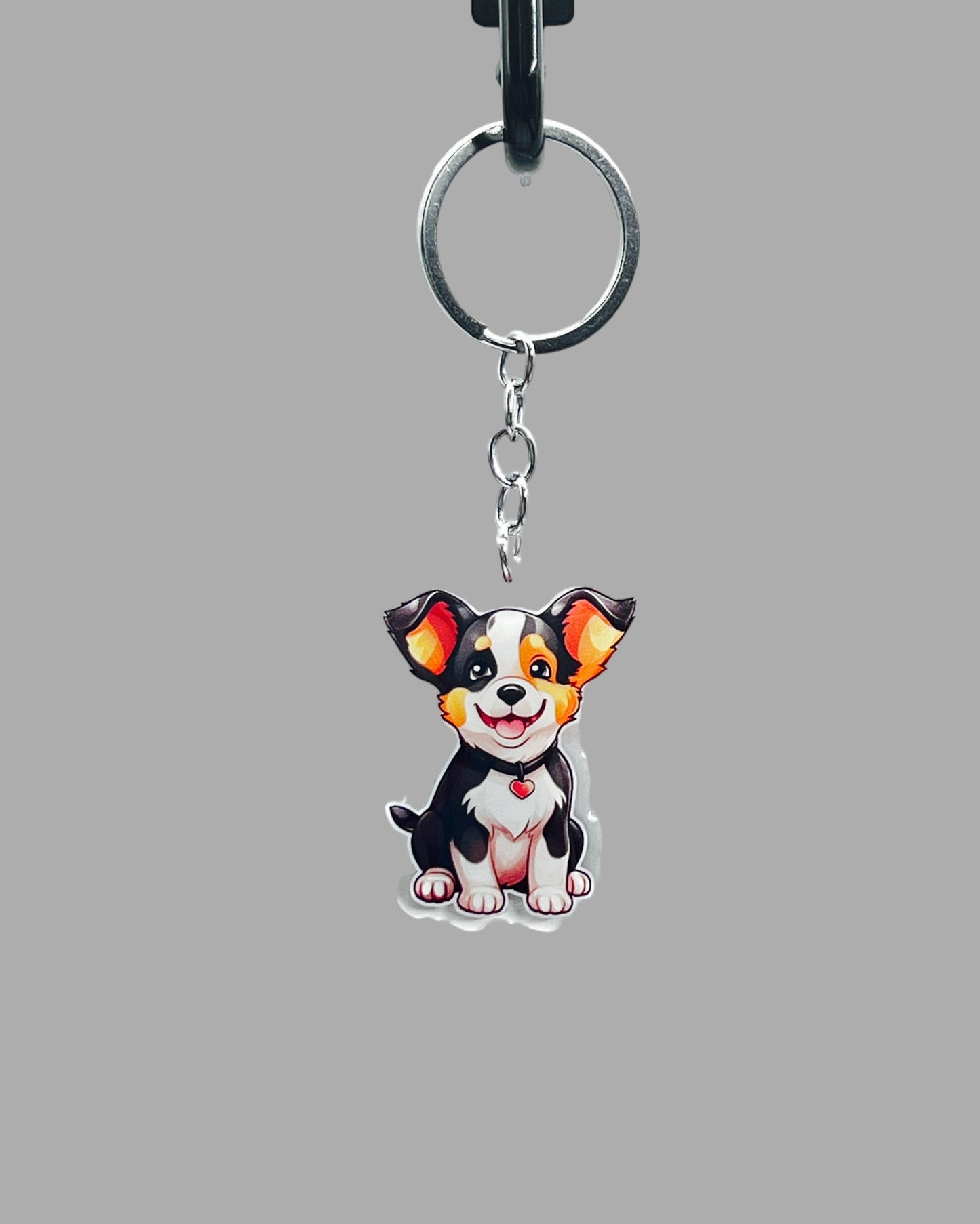 Corgi Dog Acrylic Keychain Cute kawaii memorial ornament, pet portrait charm gift  backpack photo fob, dad car décor, dog mom gift