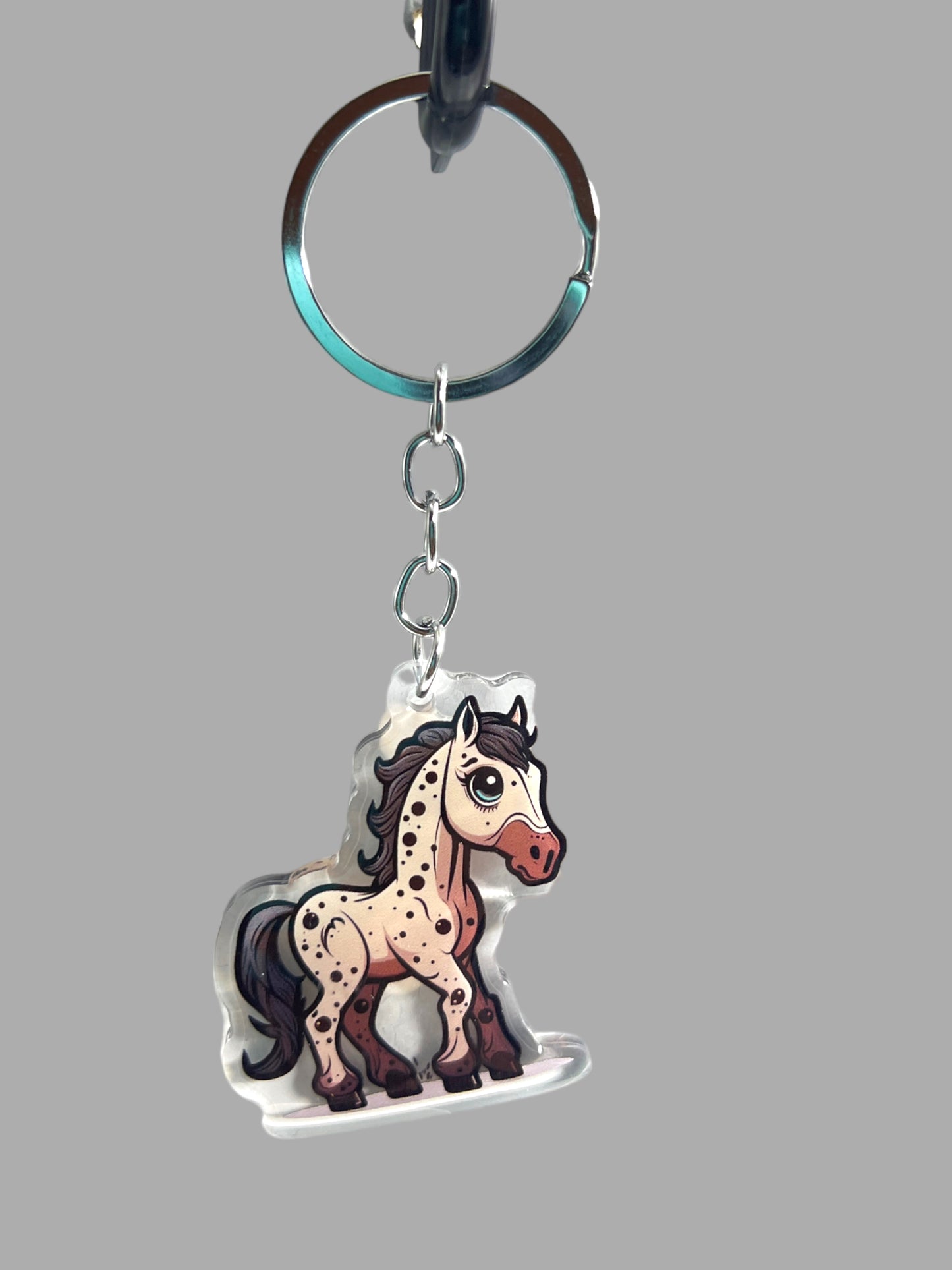 Horse Acrylic Keychain, Cute kawaii memorial ornament, pet portrait charm gift  backpack Horse Acrylic Keychain, Farm Animal Cute kawaii memorial ornament, pet portrait charm gift  backpack fob, dad car décor, first day of school gift