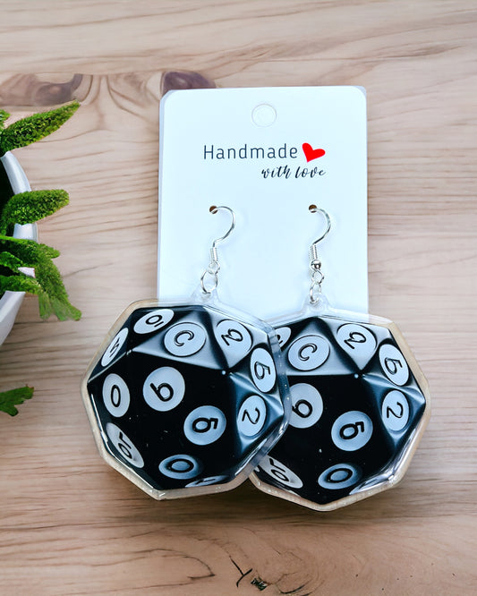 Dice Acrylic earrings, funky weird quirky earrings, cool funny  gift for her, birthday gift,  Christmas stocking stuffer