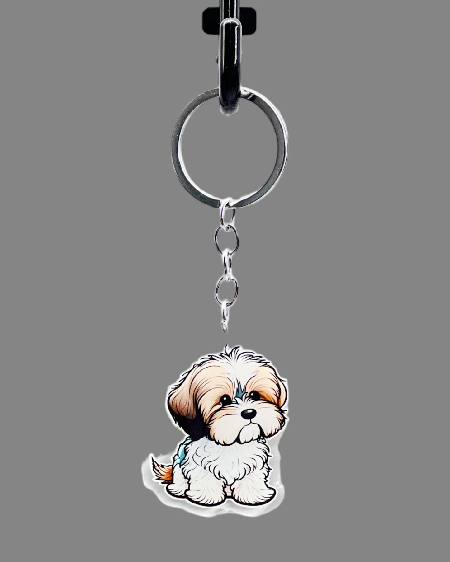 Bernese Mountain Dog Acrylic keychain, Cute kawaii memorial ornament, pet portrait charm gift  backpack fob, dad car décor, first day of school