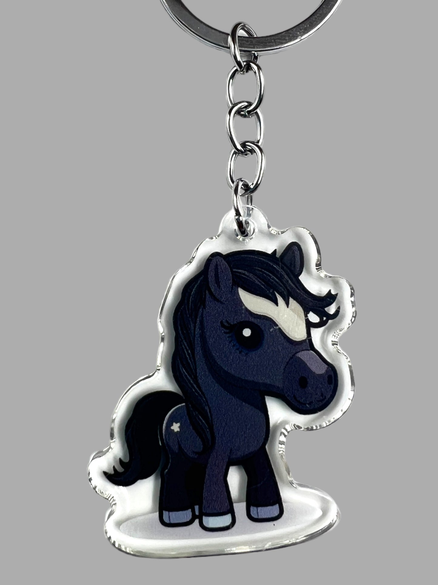 Horse Acrylic Keychain, Cute kawaii memorial ornament, pet portrait charm gift  backpack Horse Acrylic Keychain, Farm Animal Cute kawaii memorial ornament, pet portrait charm gift  backpack fob, dad car décor, first day of school gift