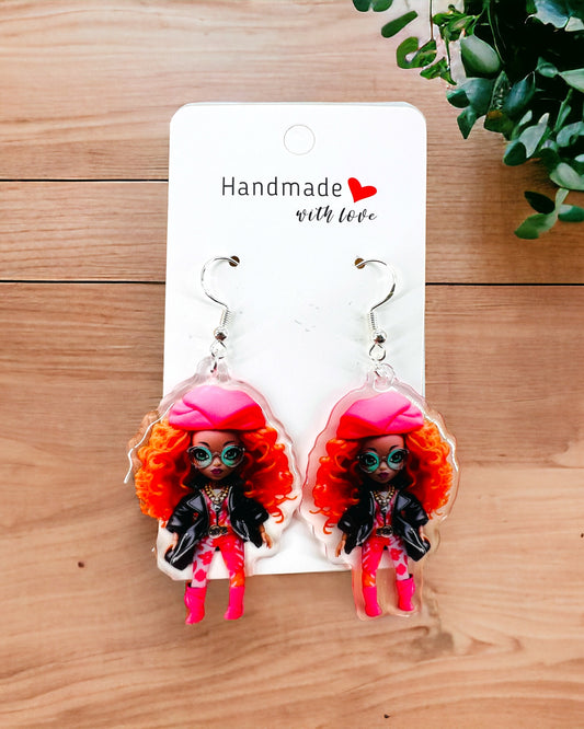 Girls Teens Acrylic earrings, funky weird quirky earrings, cool funny  gift for her, birthday gift,  Christmas stocking stuffer