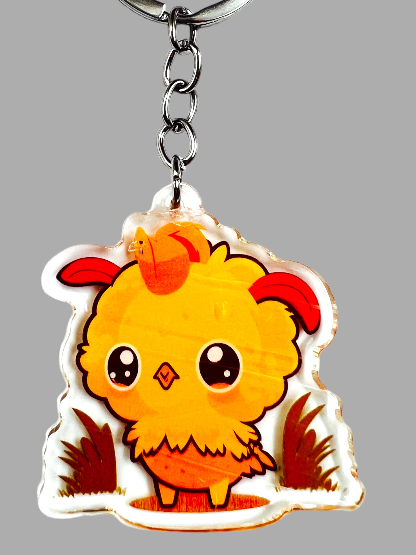 Kawaii cartoon style Illama farm animal Acrylic Keychain