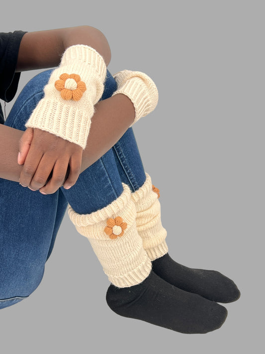 Cute Crochet Daisy Flower Leg Warmers - Birthday Gift for Girls: Granddaughter, Daughter, Niece. Perfect for Stocking Stuffers, Baby Showers