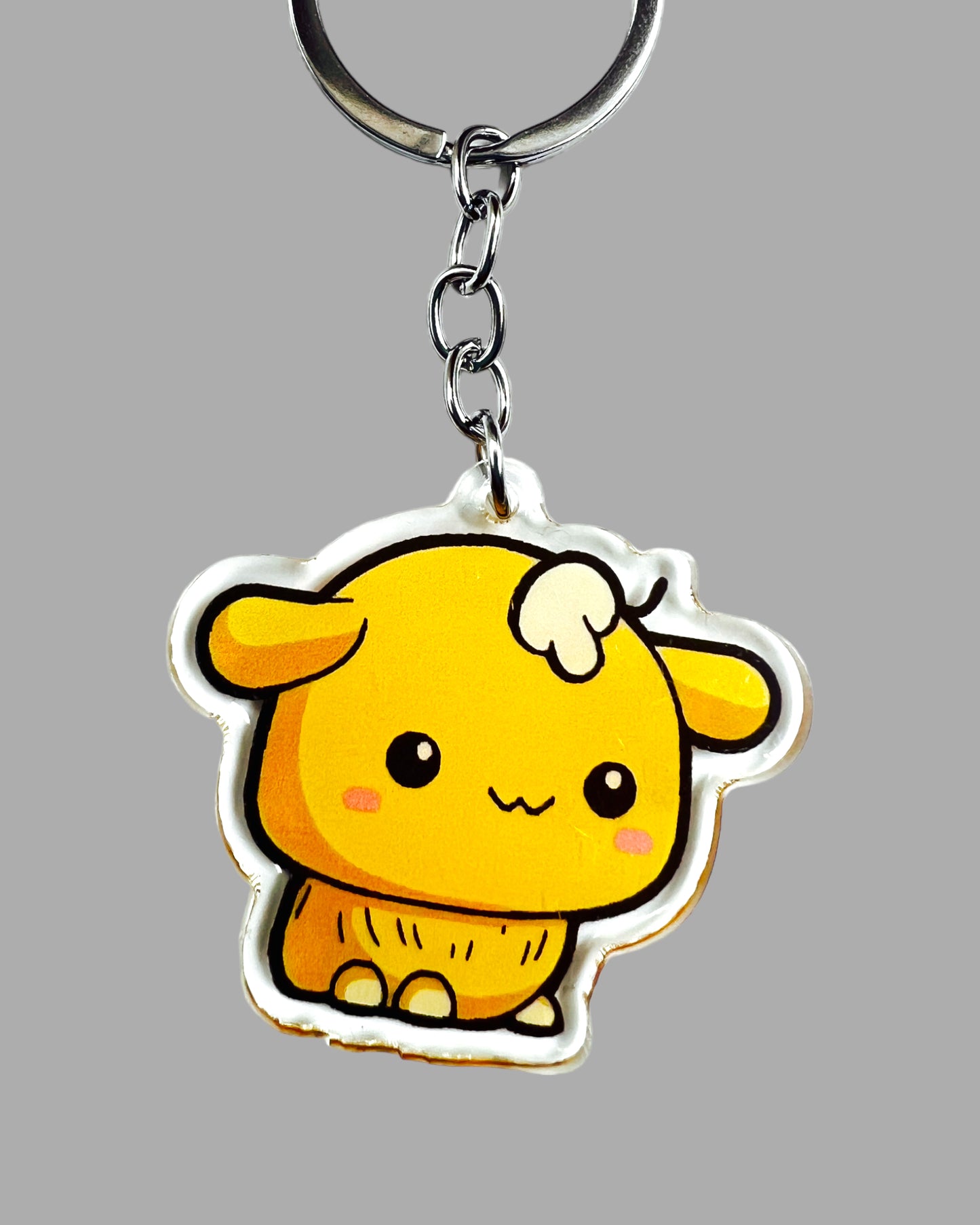 Cartoon Kawaii style Illama  farm animal Acrylic Keychain