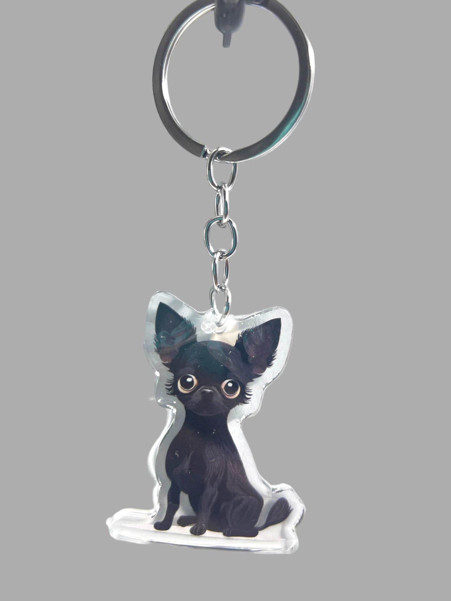 Dog  Acrylic Keychain Cute kawaii memorial ornament, pet portrait charm gift  backpack photo fob, dad car décor, dog mom gift