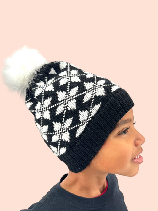 Kids knit hat and cowel set