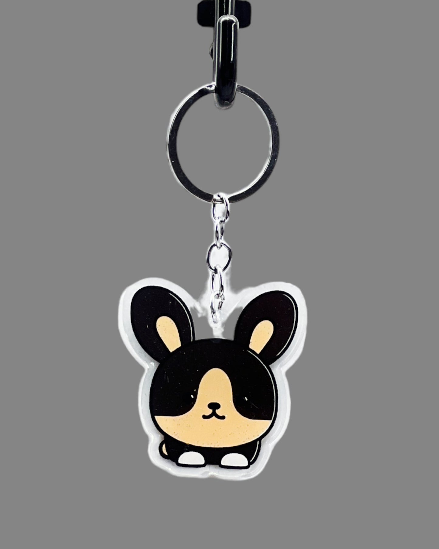 German Shepherd Dog Acrylic Keychain, Cute kawaii memorial ornament, pet portrait charm gift  backpack photo fob, dad car décor, dog mom gift