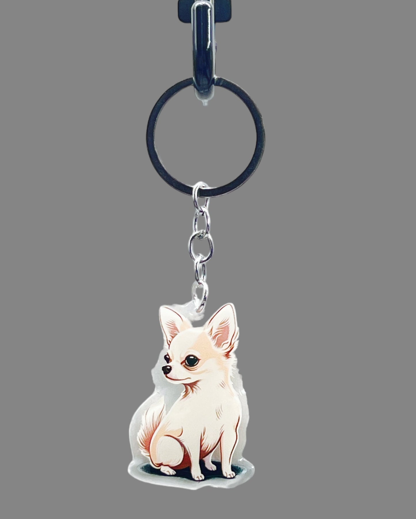 French Bulldog Dog Acrylic Keychain Cute kawaii memorial ornament, pet portrait charm gift  backpack photo fob, dad car décor, dog mom gift