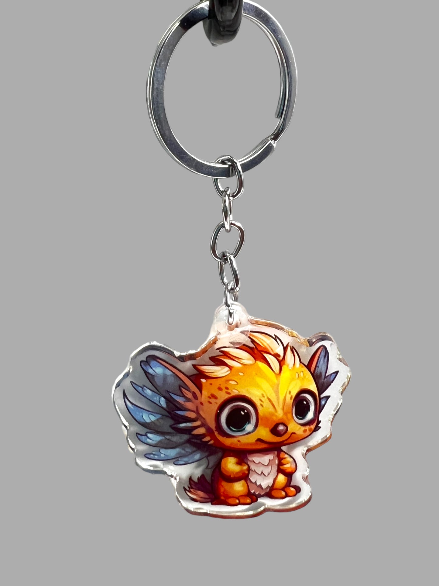 Baby axolotl Kawaii Wildlife Acrylic Keychain