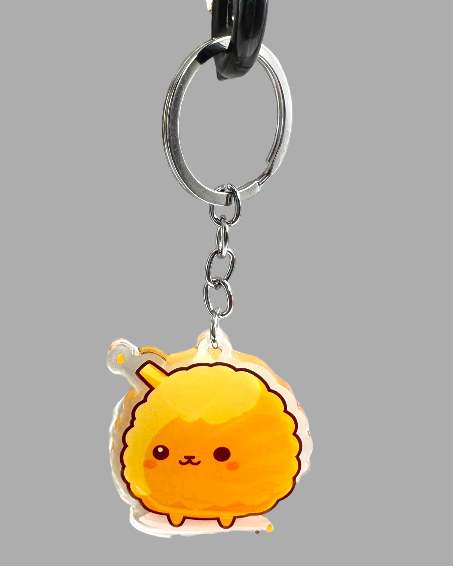 Kawaii illama farm animal Acrylic Keychain, Cute kawaii memorial ornament, pet portrait charm gift  backpack fob, dad car décor, first day of school gift