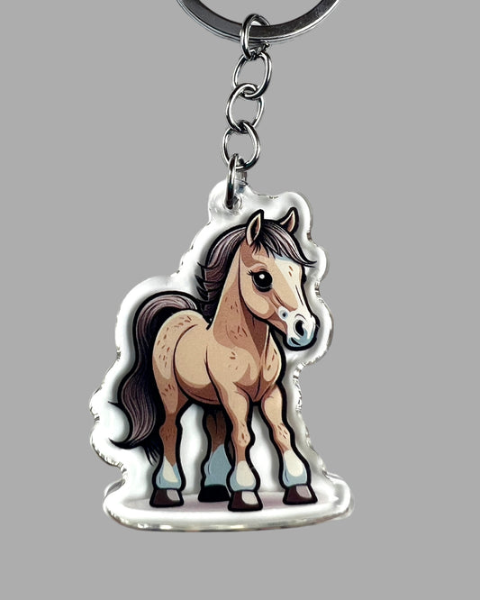 Horse Acrylic Keychain, Cute kawaii memorial ornament, pet portrait charm gift  backpack Horse Acrylic Keychain, Farm Animal Cute kawaii memorial ornament, pet portrait charm gift  backpack fob, dad car décor, first day of school gift