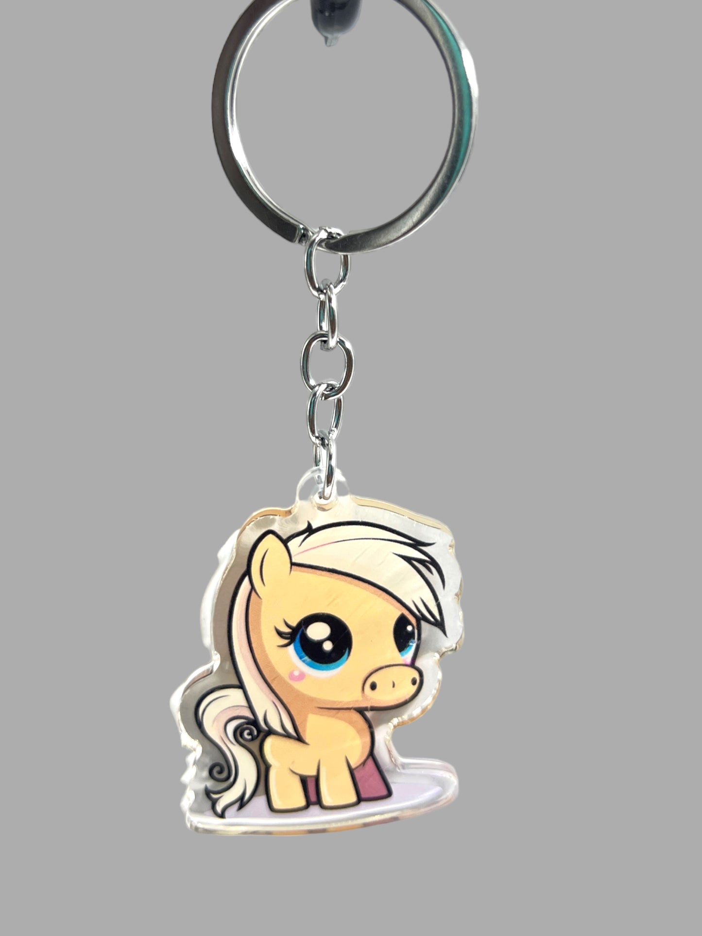 Horse Acrylic Keychain, Cute kawaii memorial ornament, pet portrait charm gift  backpack Horse Acrylic Keychain, Farm Animal Cute kawaii memorial ornament, pet portrait charm gift  backpack fob, dad car décor, first day of school gift