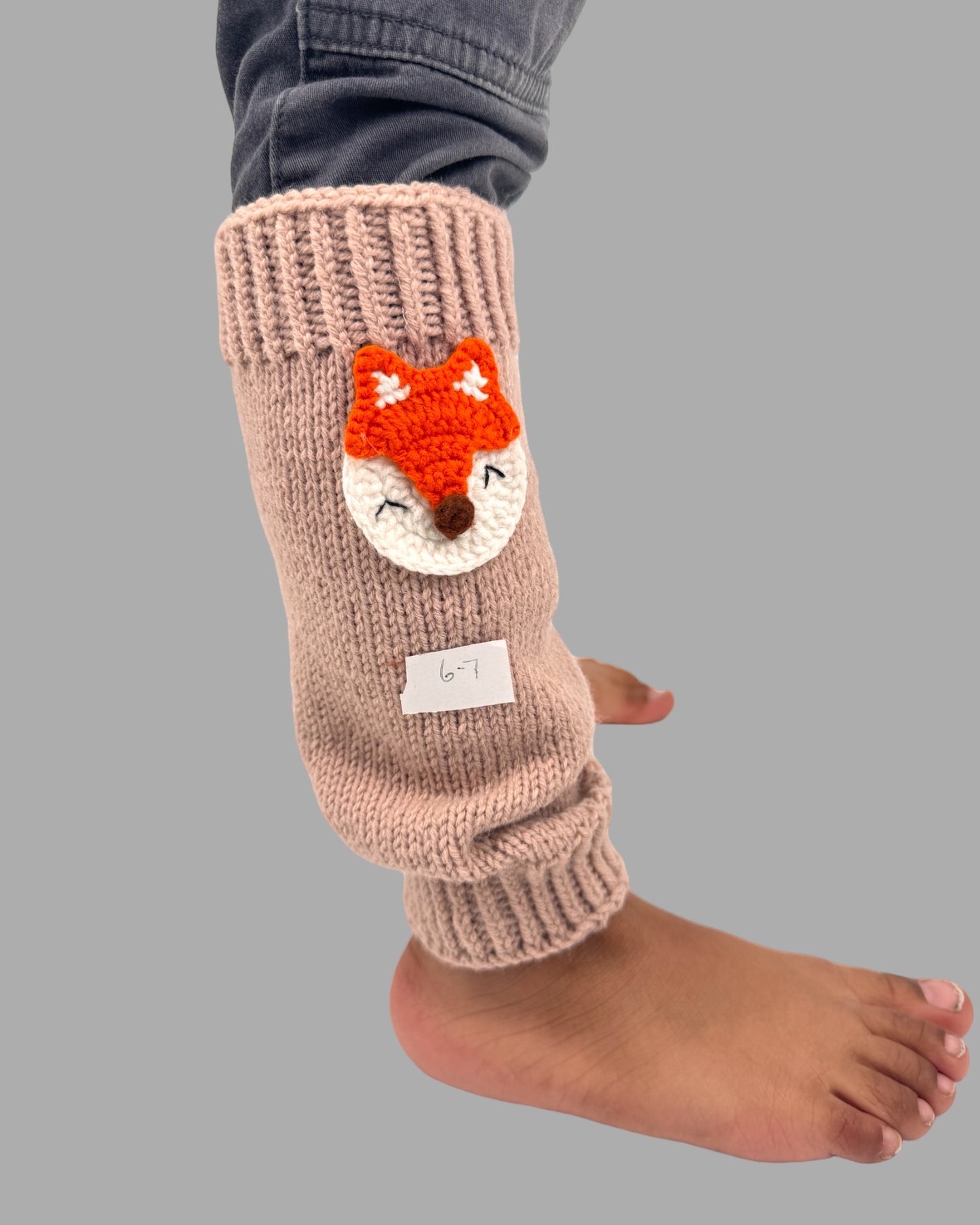 Cute Fox Crochet Leg Warmers . Ideal Gift for Girls . Granddaughter, Daughter, Niece . Perfect for Stocking Stuffers, Baby Showers, Back-to-School