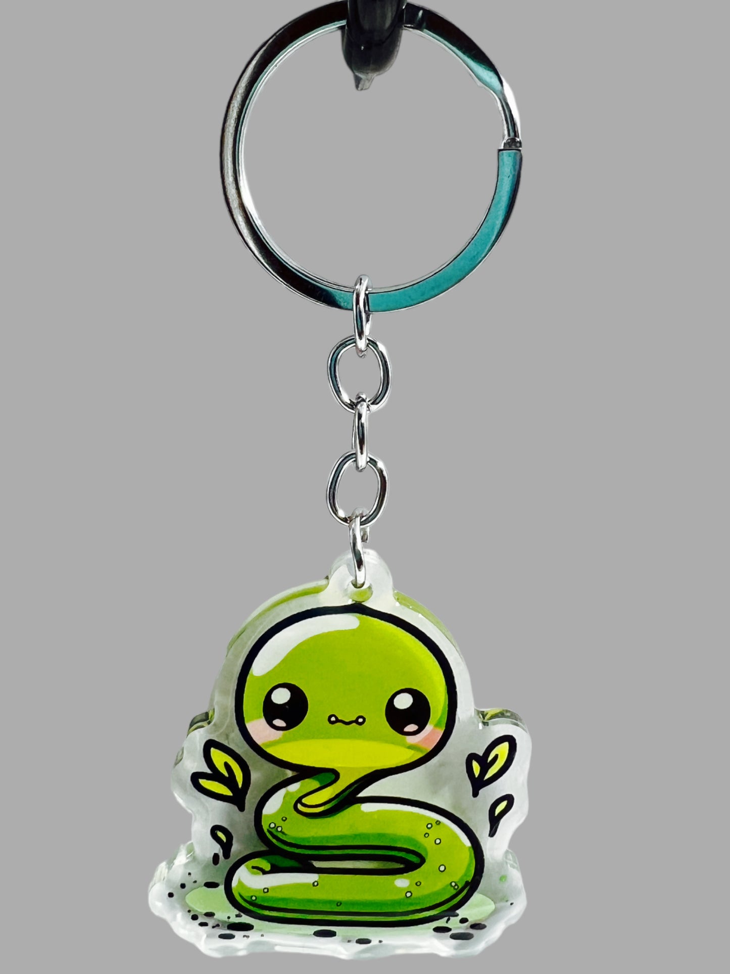 Snake Acrylic Keychain, Wildlife Cute kawaii memorial ornament, pet portrait charm, backpack fob, dad car décor, stocking stuffer, birthday gift