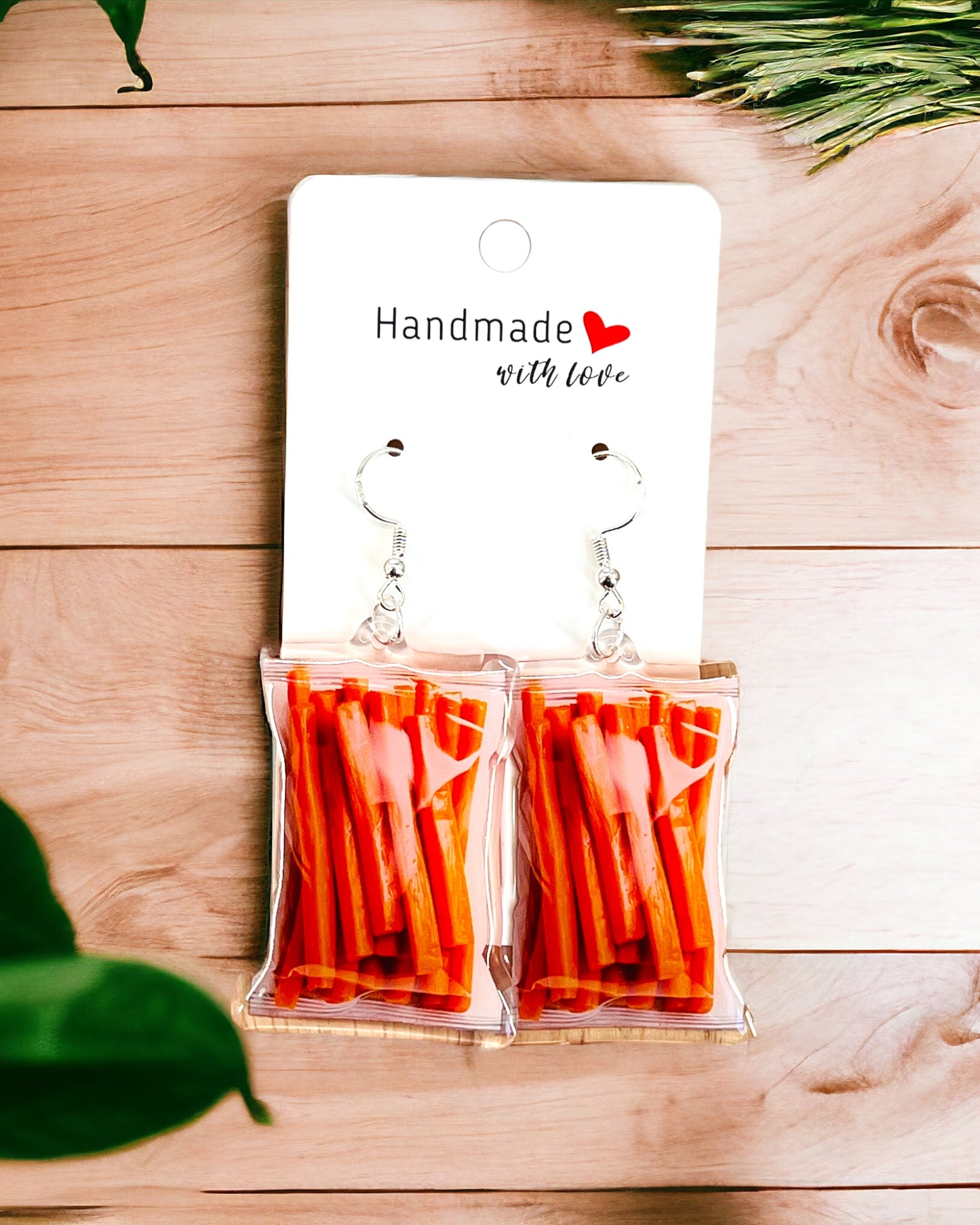 Carrots Vegetables Food Lovers Acrylic earrings, funky weird quirky earrings, cool funny  gift for her, birthday gift,  Christmas stocking stuffer