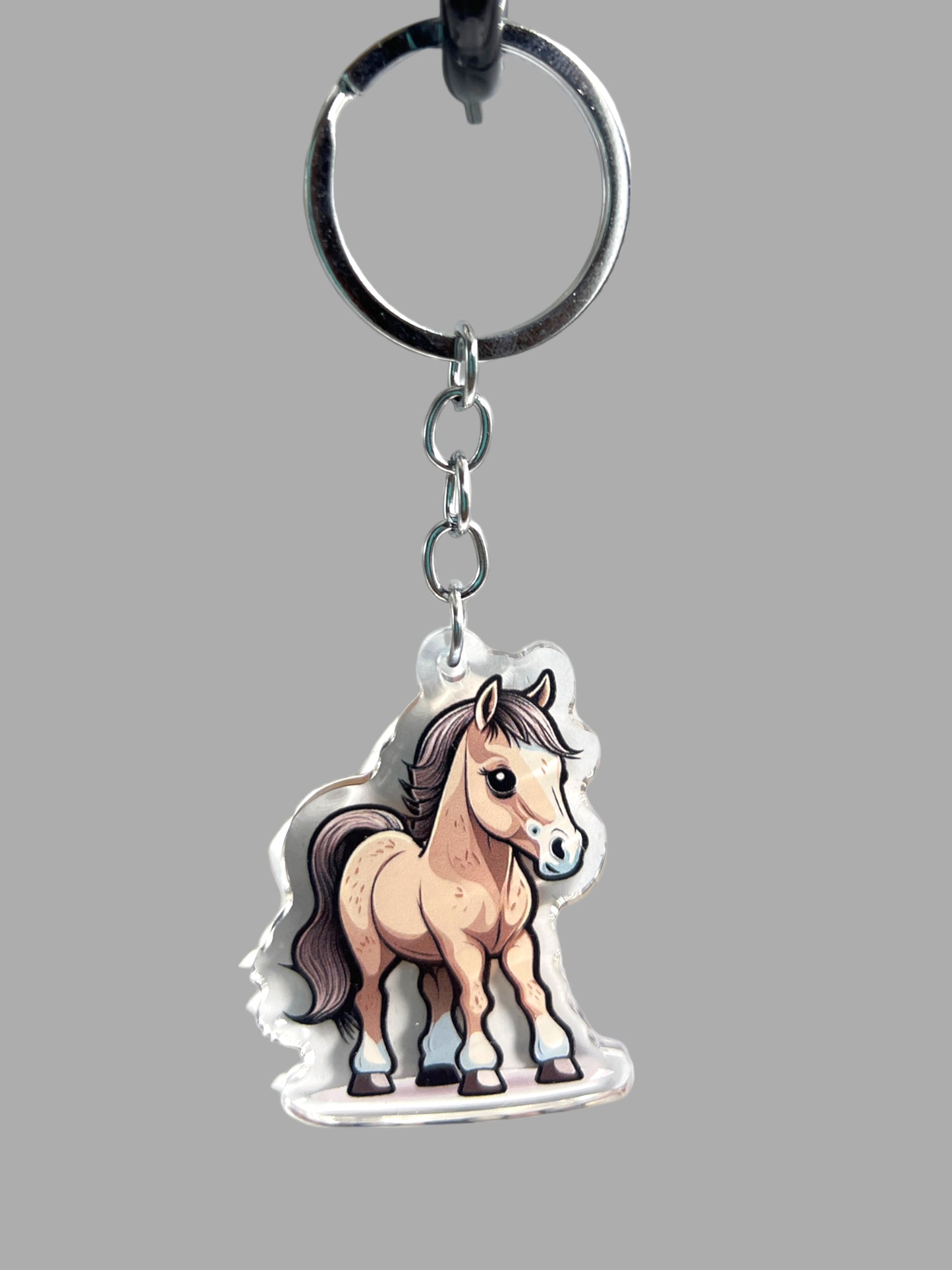 Horse Acrylic Keychain, Cute kawaii memorial ornament, pet portrait charm gift  backpack Horse Acrylic Keychain, Farm Animal Cute kawaii memorial ornament, pet portrait charm gift  backpack fob, dad car décor, first day of school gift