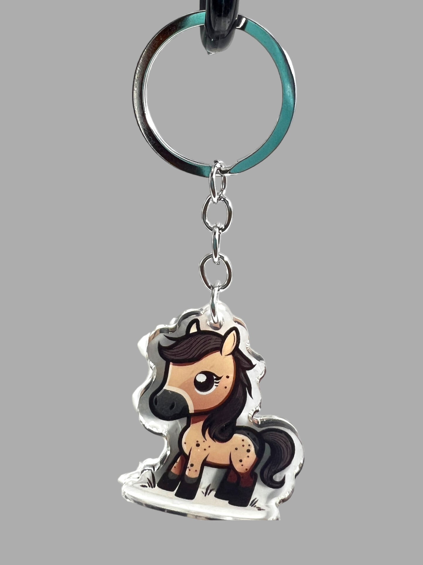 Horse Acrylic Keychain, Cute kawaii memorial ornament, pet portrait charm gift  backpack Horse Acrylic Keychain, Farm Animal Cute kawaii memorial ornament, pet portrait charm gift  backpack fob, dad car décor, first day of school gift