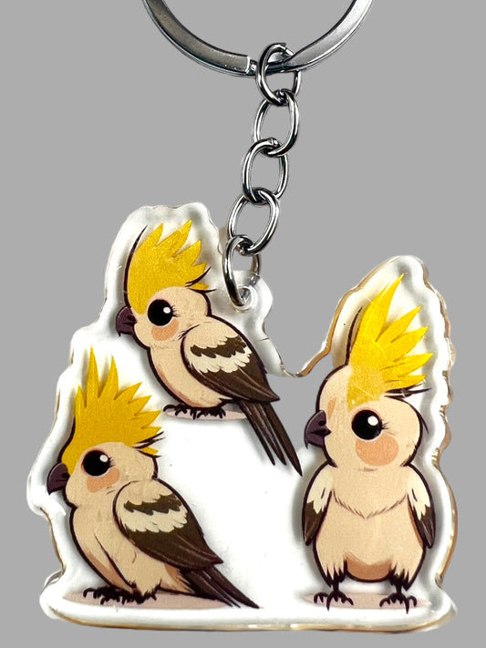 Cockatiel bird wildlife Acrylic Keychain