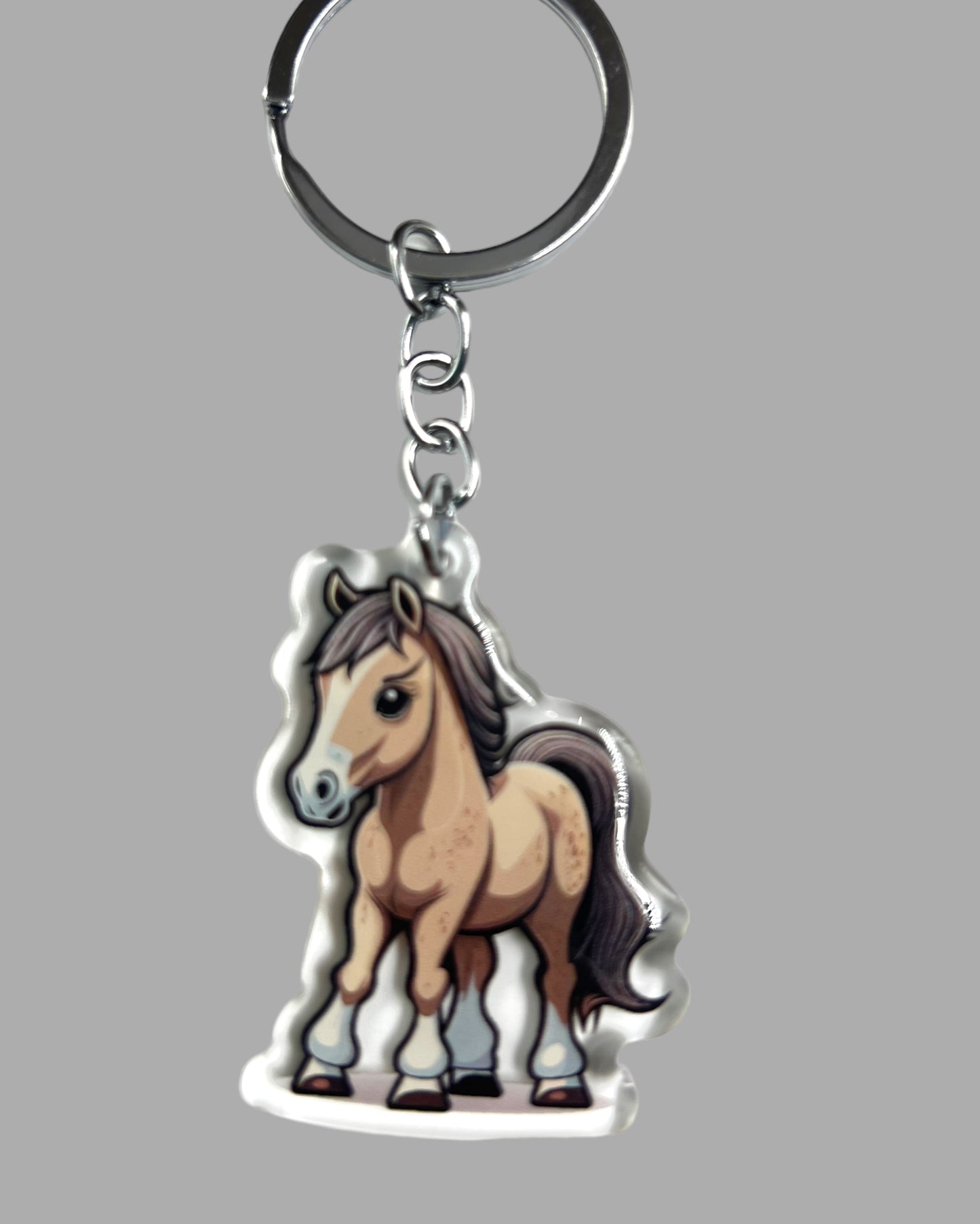 Horse Acrylic Keychain, Cute kawaii memorial ornament, pet portrait charm gift  backpack Horse Acrylic Keychain, Farm Animal Cute kawaii memorial ornament, pet portrait charm gift  backpack fob, dad car décor, first day of school gift