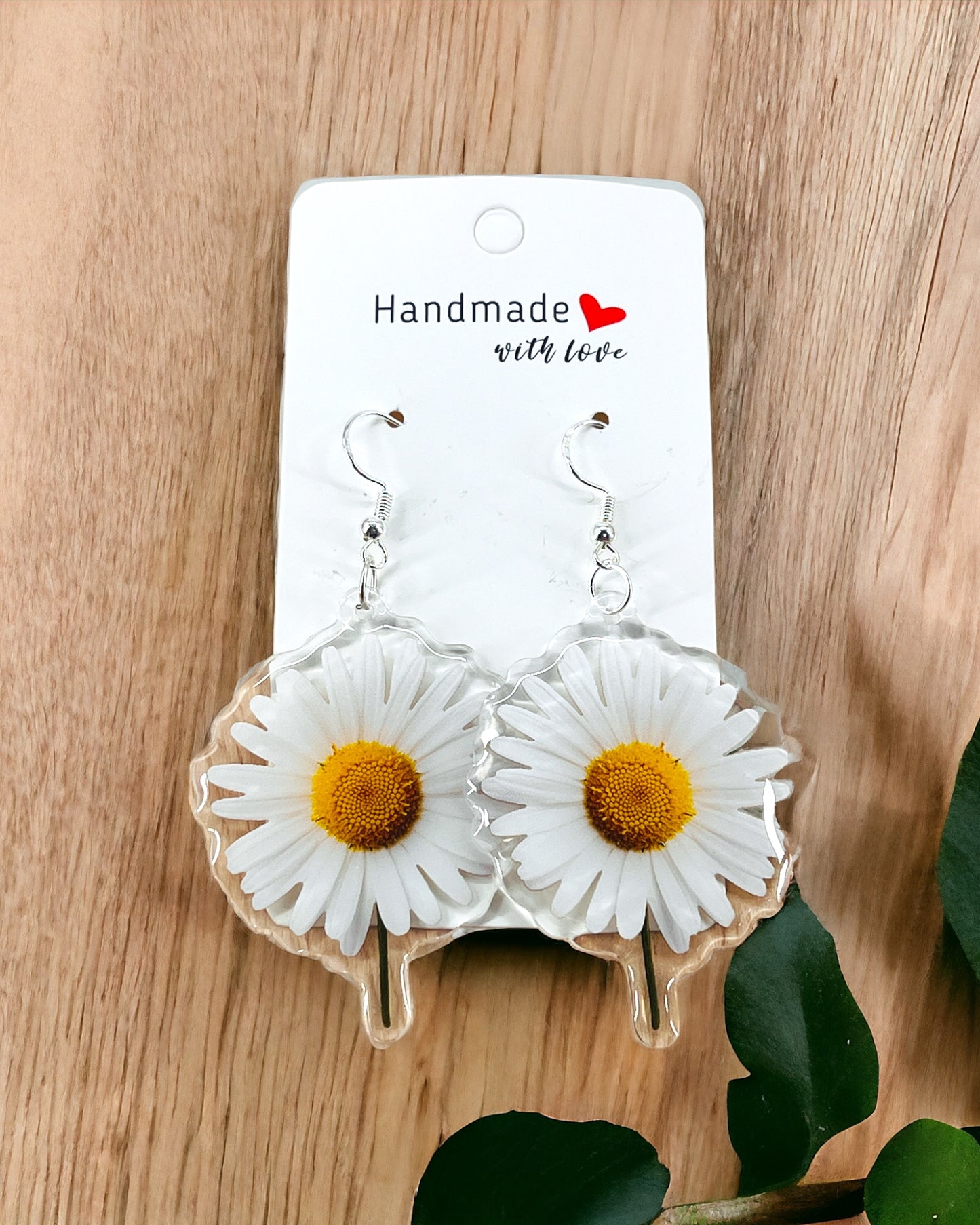 Daisy Cute flower Acrylic earrings,   Waterproof Weird  Fun  Cool Quirky earrings, Best friend sister birthday gift, Gardening earrings