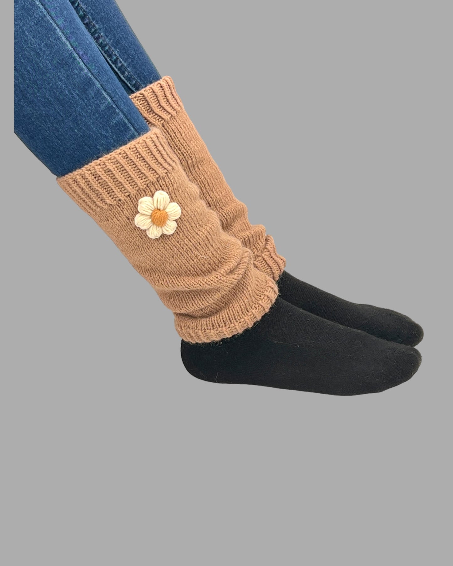 Cute Crochet Daisy Flower Leg Warmers - Birthday Gift for Girls: Granddaughter, Daughter, Niece. Perfect for Stocking Stuffers, Baby Showers